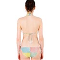 Pastel Textured Squares Bikini View2