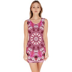 Twirling Pink, Abstract Candy Lace Jewels Mandala Bodycon Dress by DianeClancy