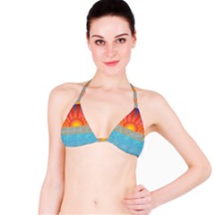 Oriental Seaview Floral 6000 Bikini Top by whitemagnolia