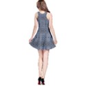 Futuristic Grid Pattern Design Print in Blue Tones Sleeveless Dress View2