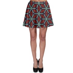 Cubes Pattern Abstract Design Skater Skirt by LalyLauraFLM