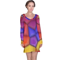 3d Colorful Shapes Nightdress by LalyLauraFLM