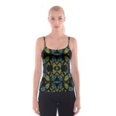 Ornate Dark Pattern Spaghetti Strap Top by dflcprintsclothing