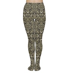 Steam Punk Pattern Tights by dflcprintsclothing