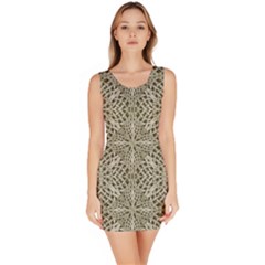 Silver Intricate Arabesque Pattern Bodycon Dress by dflcprintsclothing