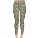 Silver Intricate Arabesque Pattern Leggings  View1