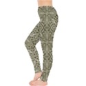 Silver Intricate Arabesque Pattern Leggings  View3