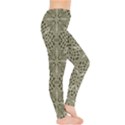 Silver Intricate Arabesque Pattern Leggings  View4
