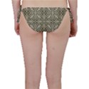 Silver Intricate Arabesque Pattern Bikini Bottom View2