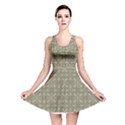 Silver Intricate Arabesque Pattern Reversible Skater Dress View1