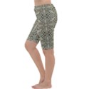 Silver Intricate Arabesque Pattern Cropped Leggings  View2