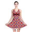 Multicolored Abstract Print Reversible Skater Dress View1