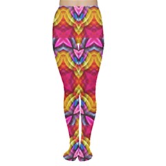 Multicolored Abstract Print Tights by dflcprintsclothing