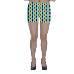 Yellow Chains Pattern Skinny Shorts by LalyLauraFLM