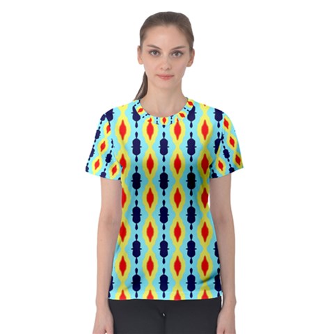 Yellow Chains Pattern Women s Sport Mesh Tee by LalyLauraFLM