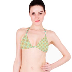 Aqua Mint Pattern Bikini Top by GardenOfOphir