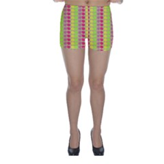 Colorful Leaf Pattern Skinny Shorts by GardenOfOphir