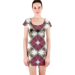 Cute Pretty Elegant Pattern Short Sleeve Bodycon Dress by GardenOfOphir