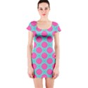 Cute Pretty Elegant Pattern Short Sleeve Bodycon Dress View1