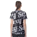 Typographic Collage Pattern Women s Sport Mesh Tee View2