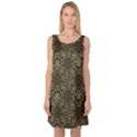 Celtic Golden Arabesque Print Sleeveless Satin Nightdress View1
