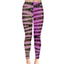 Hot Pink Black Tiger Pattern  Leggings  View1