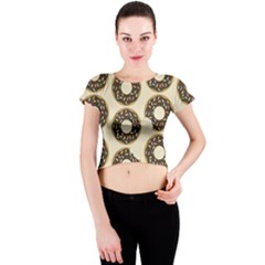 Donuts Crew Neck Crop Top by Kathrinlegg