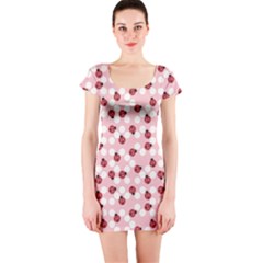 Spot The Ladybug Short Sleeve Bodycon Dress by Kathrinlegg