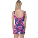 Sassy Lips Pink Blue  One Piece Boyleg Swimsuit View2