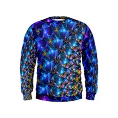 Blue Sunrise Fractal Kid s Sweatshirt by KirstenStar