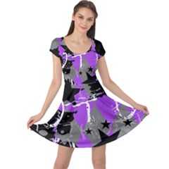 Purple Scene Kid Cap Sleeve Dress by ArtistRoseanneJones