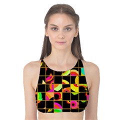 Pieces In Squares Tank Bikini Top by LalyLauraFLM
