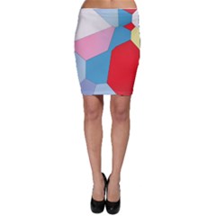 Colorful Pastel Shapes Bodycon Skirt by LalyLauraFLM