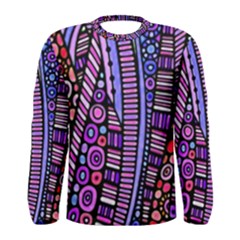Stained Glass Tribal Pattern Men s Long Sleeve T-shirt by KirstenStar