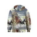 Beautiful Horses Running In A River Kid s Pullover Hoodies View2