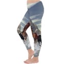 Beautiful Horses Running In A River Winter Leggings View2