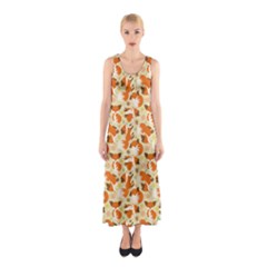 Curious Maple Fox Full Print Maxi Dress by Ellador