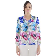 Watercolor Spring Flowers Wind Breaker (women) by TastefulDesigns