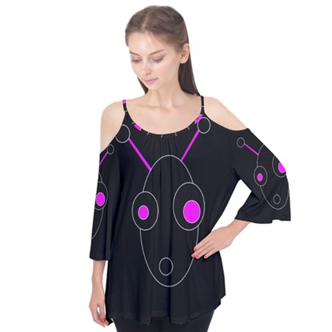Purple Alien Flutter Tees by Valentinaart