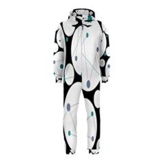 Decorative Circles - Blue Hooded Jumpsuit (kids) by Valentinaart