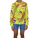 Leaf And Rainbows In The Wind Kids  Long Sleeve Swimwear View1