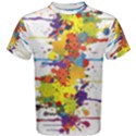 Crazy Multicolored Double Running Splashes Men s Cotton Tee View1