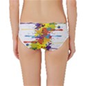 Crazy Multicolored Double Running Splashes Classic Bikini Bottoms View2