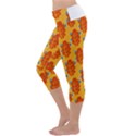 Bugs Eat Autumn Leaf Pattern Capri Yoga Leggings View2