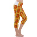 Bugs Eat Autumn Leaf Pattern Capri Yoga Leggings View3