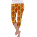 Bugs Eat Autumn Leaf Pattern Capri Yoga Leggings View4