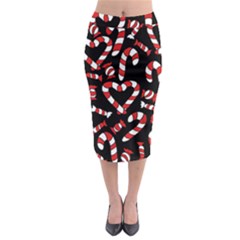 Christmas Candy Canes  Midi Pencil Skirt by BubbSnugg