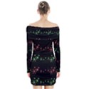 Decorative Xmas snowflakes Long Sleeve Off Shoulder Dress View2
