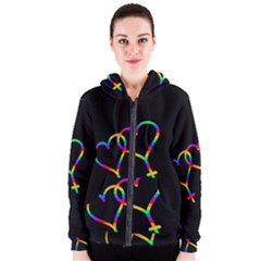 Love Is Love Women s Zipper Hoodie by Valentinaart