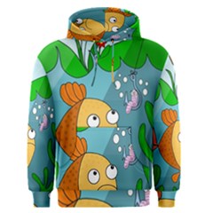 Fish And Worm Men s Pullover Hoodie by Valentinaart